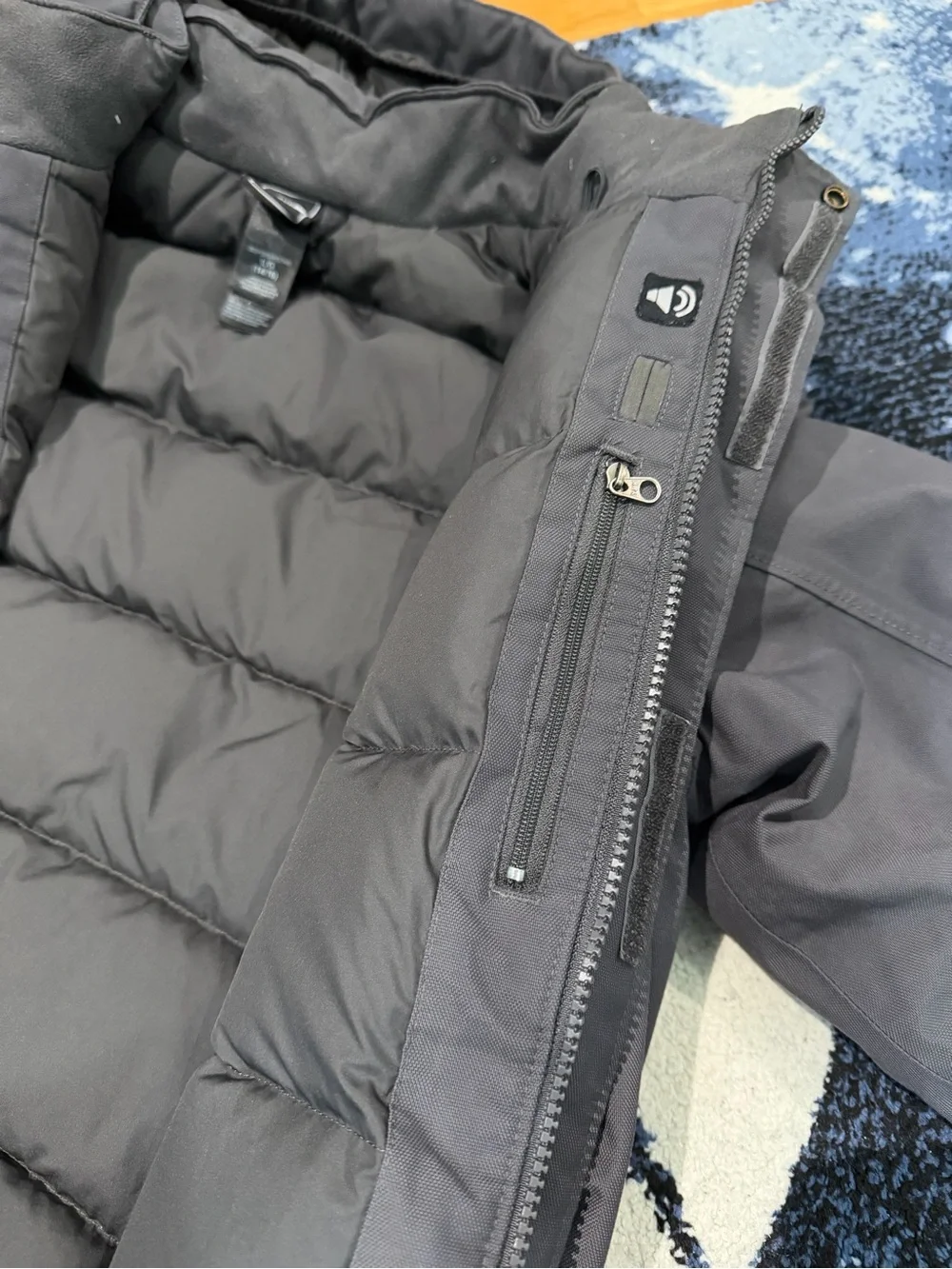 The North Face Men's Dark Gray Hooded Winter Jacket